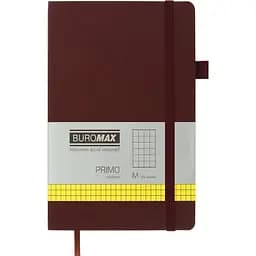Книга записна Buromax Primo в клітинку 195х125 мм коричнева 96 аркушів (BM.291161-25)