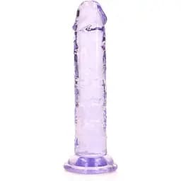 Фаллоимитатор RealRock Crystal Clear Realistic Dildo 6'' 14.5 см фиолетовый