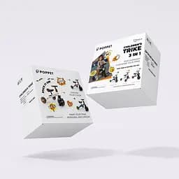 Дитячий триколісний біговел-трансформер Poppet 3в1 рожево-м'ятний + стікерпак (PP-1703P) - мініатюра 10