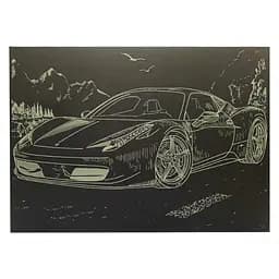 Гравюра А4 "Спорткар-1" ГрА4-8з эконом вариант в пакете 29,7х21 см