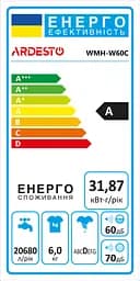 Пральна машина Ardesto Aнапівавтомат 6 кг 1350 A 41 см віджим білий - мініатюра 4