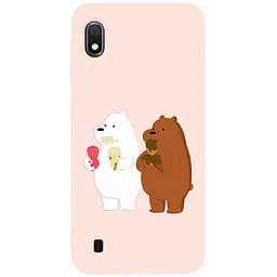 Чохол-накладка Toto Matt TPU 2 mm Print Case Samsung Galaxy A10 #66 Bear Icecreame Sand pink