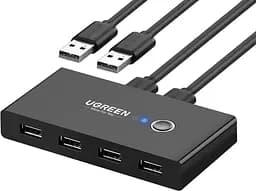 Комутатор UGREEN US216 2 In 4 Out USB 2.0 Switch Box 1.5 м Black (30767)