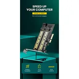 Контролер Ugreen PCI-E 3.0 for SSD M.2 NVMe + M.2 NGFF CM302 (70504) - мініатюра 2