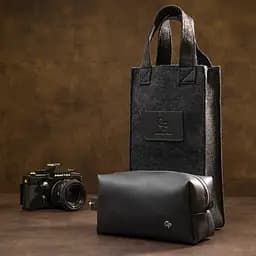 Чоловіча шкіряна косметичка GRANDE PELLE 18х10х8 см acs0018593 - мініатюра 8