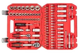 Набір автомобільного ручного інструменту Intertool ET-9094 1/4" x 1/2" у наборі 94 предмета RED - мініатюра 2