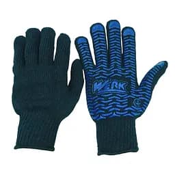 Перчатки Werk ХБ черные ПВХ синий (143110)