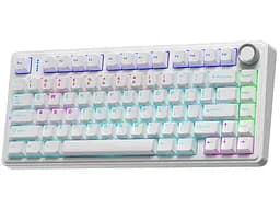 Клавіатура ігрова дротова механічна Aula F75 Mechanical White KRGD Red switch ENG/UKR