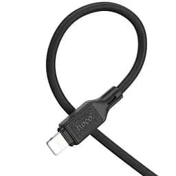 Дата кабель Hoco X90 Cool silicone USB to Lightning (1m) Black - мініатюра 3