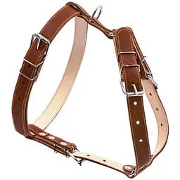 Шлея Collar подвійна для середніх собак (ширина 25мм, А:49-68см, В:68-80см) коричневий