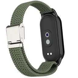 Ремінець для Xiaomi Smart Band 10/9/8, Braided Solo Loop, зелений, нейлоновий плетений браслет, еластичний змінний ремінець для фітнес-трекера з надійним кріпленням, ArmorStandart (ARM86882) - мініатюра 2
