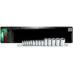 Комплект головок на планці 1/4-1/2 E4-E24 14 од. Toptul hoz0007628