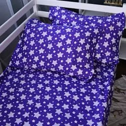 Простынь MirSon Ranforce Elite Kids Time 17-0716 Unicorn on the Moon 110х160 см фиолетовая (2200010620634)