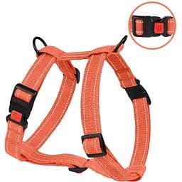 Шлея для собак Barksi Cotton Н-подібна S 20-30х36-60х1.6 см помаранчева - мініатюра 3