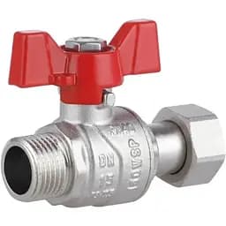 Кран шаровой Thermo Alliance Forte 1/2" ВН прямой, PN40, с накидной гайкой, бабочка SF261W15