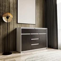 Комод Moreli T-227, 1271x910x400 мм Белый/Венге магия (mo-t227-white-venge)