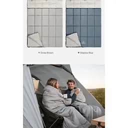 Спальник двомісний Naturehike (NH21MSD05) 15°C - з подушками - блакитний - мініатюра 6
