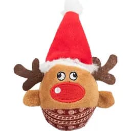 Іграшка для котів Trixie Різдвяний олень з брязкальцем плюш 6x12 см (92525_Christmas)																													