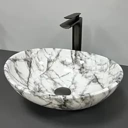 Умивальник VBI Parma statuario black veins накладний VBI-011009, Сірий