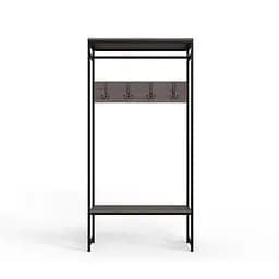 Вішалка модульна підлогова Ferrum-decor Треліс 15 180x90x38 чорний ДСП Дуб Сонома Трюфель 16мм (FRD-104365)