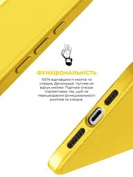 Силиконовый чехол с MagSafe для Apple iPhone 15 Pro, ICON2 MagCase, желтый, противоударный, панель с мягкой подкладкой, защита всего корпуса, поддержка беспроводной зарядки, совместим с защитными стеклами и пленками, ArmorStandart (ARM77007) - мініатюра 4
