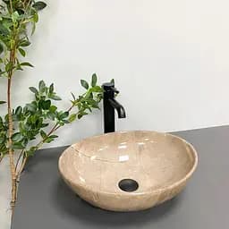 Умивальник VBI Parma brown stone glossy накладний VBI-011013, Коричневий