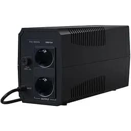 ДБЖ Marsriva MR-UF800, 800ВА/480Вт, Line-Interactive, LED version, 2хSchuko, 1x12V/9Ah - мініатюра 3