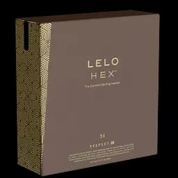 Упаковка 36 шт. надтонких презервативів великого розміру Lelo Hex