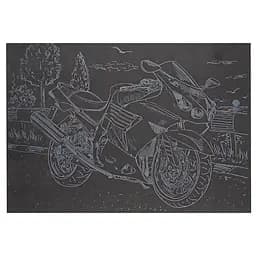 Гравюра А5 "Мотоцикл-3" ГрА5с-19 эконом вариант в пакете 21 х 14,8 см