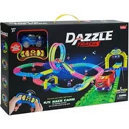 Автотрек 156 (18/2) с длиной трассы 475 см 227 деталей радиоуправляемая машинка, со светом и звуком, в коробке