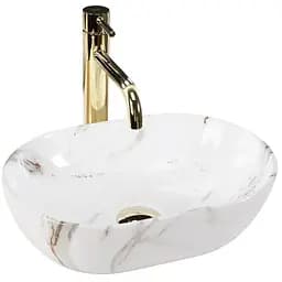 Умивальник Rea Amelia mini shiny aiax накладний REA-U9107, Мармур