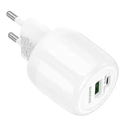 МЗП Borofone BA93A Lustrous PD20W+QC3.0 (1USB-A/1C) White - мініатюра 3
