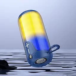 Портативна bluetooth колонка Borofone BR33 TWS з LED підсвічуванням  синій - мініатюра 4
