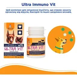 Вітамінно-мінеральний комплекс Modes Ultra Vit Immuno підтримка імунітету для собак та котів 140 таблеток - мініатюра 2
