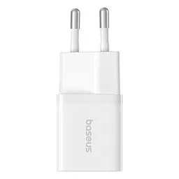 Сетевое зарядное устройство для Baseus GaN5 Fast Charger (mini) 1C 25W EU Cable Type-C to Type-C 1m белый P10110909213-01