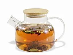 Чайник для заварювання Lumines скляний бамбукова кришка 1000 мл прозорий TP1000H