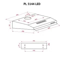 Витяжка плоска Perfelli PL 5144 I LED - мініатюра 12