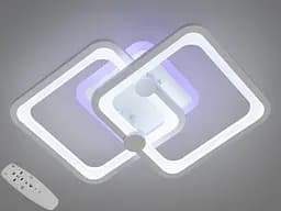 Світлодіодна люстра з смарт світильник з пультом, димером, 55W, чорна