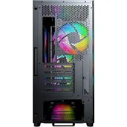 Корпус Montech X5M, Black, Mid Tower, без БЖ, для Micro ATX / Mini ITX, 1xType-C / 1xUSB 3.0 / 1xUSB 2.0, макс. CPU - 165 мм / GPU - 405 мм, 4x120 мм ARGB, бічна панель із загартованого скла - мініатюра 7