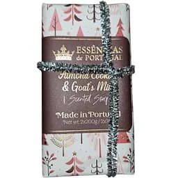 Набор мыла Essencias De Portugal Merry Red Trees Миндальное печенье Козье Молоко 400 г (200 г х 2 шт.)