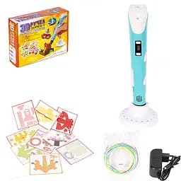 3D ручка Bambi DX008 зі стрижнями, від мережі бірюзовий