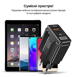 Зарядний пристрій XON PowerCharge 20W (PD20) USB Type-C (PCWA020020A1С1W 6143) Білий - мініатюра 4