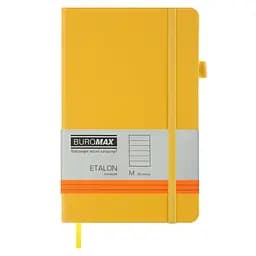 Книга записна Buromax Etalon в лінійку 195х125 мм жовта 96 аркушів (BM.291260-08)