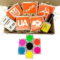 Набор для био-тату Украина - неон ru-neon-set