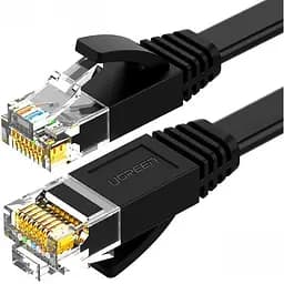 Кабель Ugreen NV102 Cat 6 U/UTP Lan Flat Cable 1 м чорний (50173)