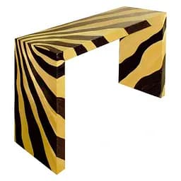 Стіл консольний Seta Decor із абаки чорно-жовтий