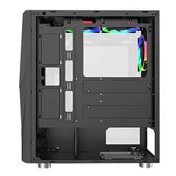 Корпус Montech FIGHTER 500, Black, Mid Tower, без БЖ, для ATX / Micro ATX / Mini ITX, 1xUSB 3.0 / 2xUSB 2.0, макс. CPU - 160 мм / GPU - 320 мм, 4x120 мм LED `Rainbow`, бічна панель із загартованого скла - мініатюра 3