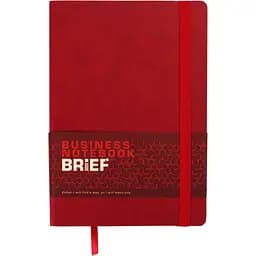 Блокнот деловой Buromax Logo2U Brief А5 96 л. без линирования обложка искусственная кожа красный (BM.295004-05)