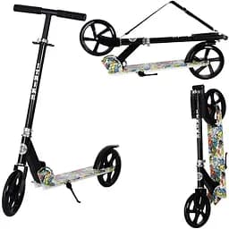 Самокат детский iTrike складной 32х11х87-101 см Разноцветный 000223113