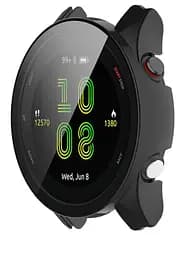Чохол-накладка DK Пластик Gloss Скло Full Cover для Garmin Forerunner 255/255 Music 015821 Black - мініатюра 2